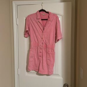 Denim jumpsuit (HOT PINK)